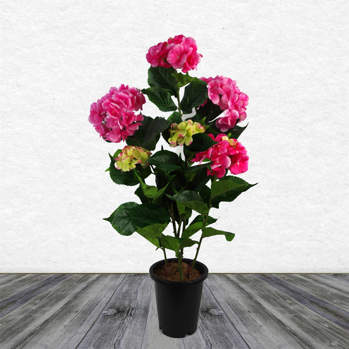 Artificial Hydrangea Plant Pink - Lifelike Faux Floral Decor