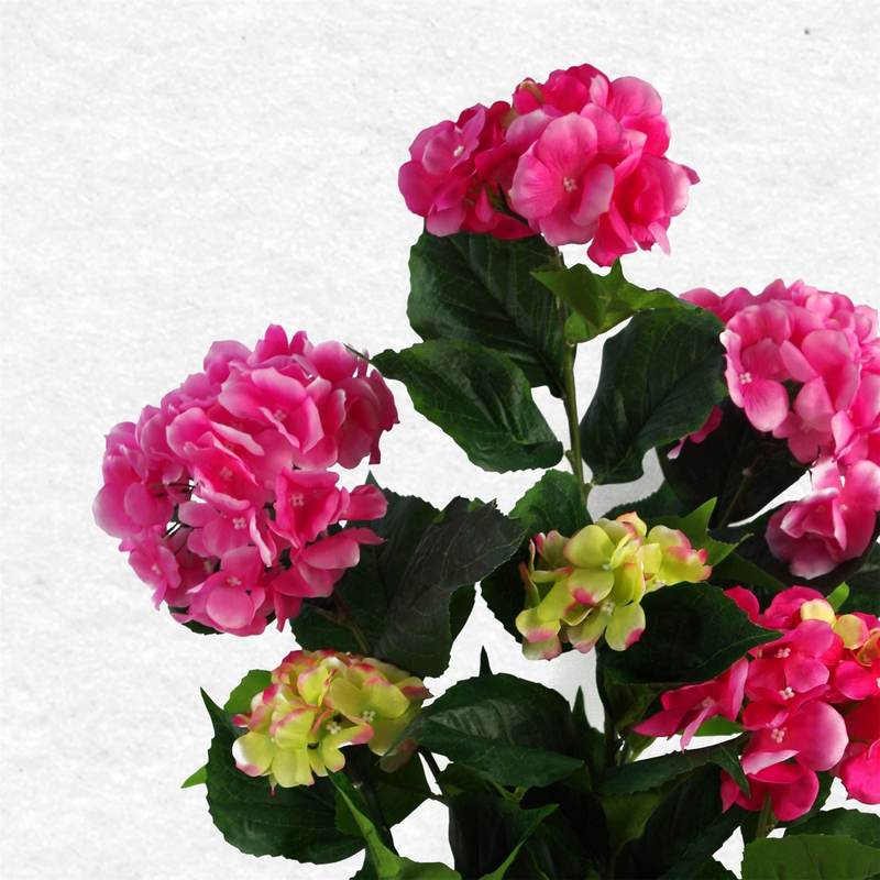 Artificial Hydrangea Plant Pink - Lifelike Faux Floral Decor