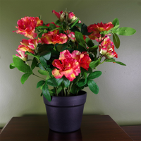 Artificial Rhododendron Plant Orange - Lifelike Faux Plant for Home Decor