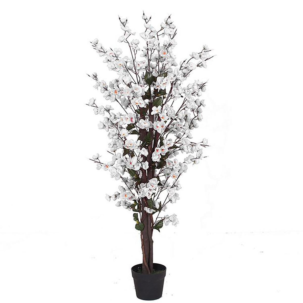 Artificial White Blossom Tree Plants 120cm 4ft - Realistic Design | Leaf Design UK