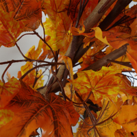 Artificial Tree Large Orange Maple Autumn 125cm - Realistic Foliage for Offices or Home Use