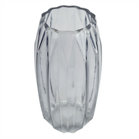 Clear Contemporary Glass Vase 30cm | Elegant Leaf Design - Leaf Design UK