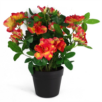 Artificial Rhododendron Plant Flowers Plant Orange - Lifelike and Vibrant