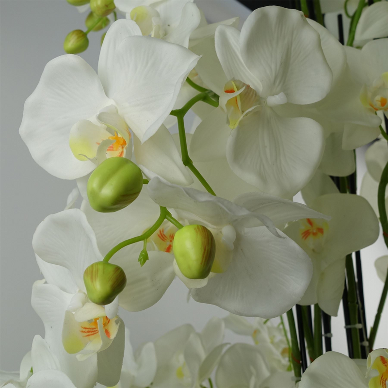 Giant White Orchid Plant - Artificial - 189 Real Touch Flowers