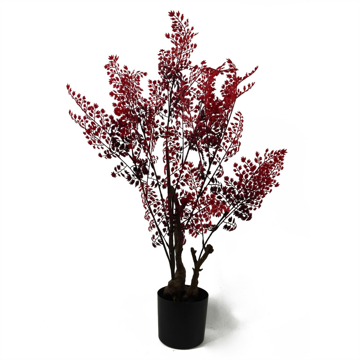 Artificial Tree Plant Autumn Red Fern Tree Plant 70cm - Lifelike Replica for Home Decor