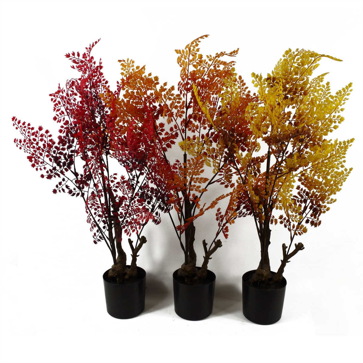 Artificial Tree Plant Autumn Red Fern Tree Plant 70cm - Lifelike Replica for Home Decor