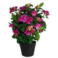 Artificial Rhododendron Plant Flowers Plant Pink - Lifelike Faux Rhododendron Plant for Home Decor