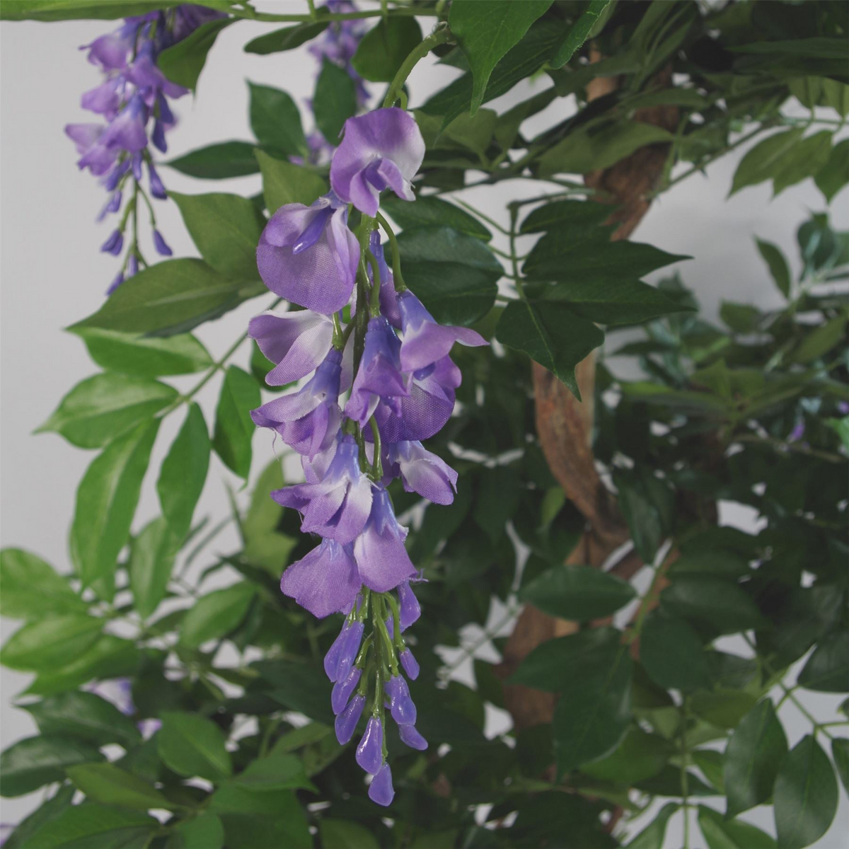 Artificial Wisteria Tree 110cm with Realistic Purple Trunk - Leaf Design UK