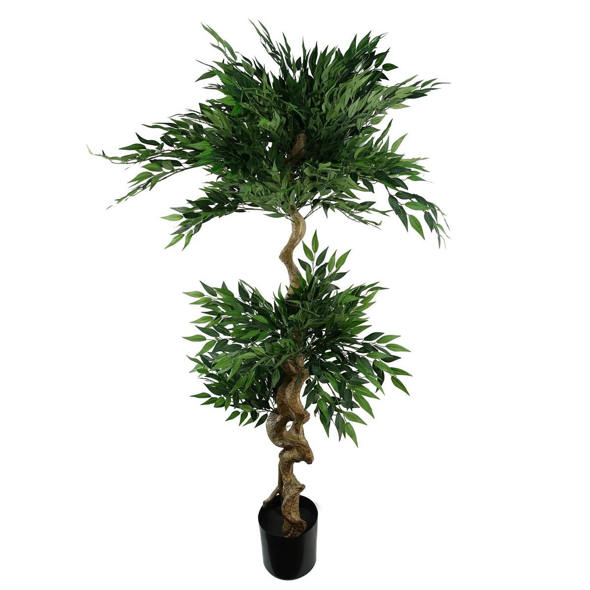 Japanese ARTIFICIAL TREE XL Fruticosa Ficus Tree Plastic Pot 160cm - Lifelike Replica Tree