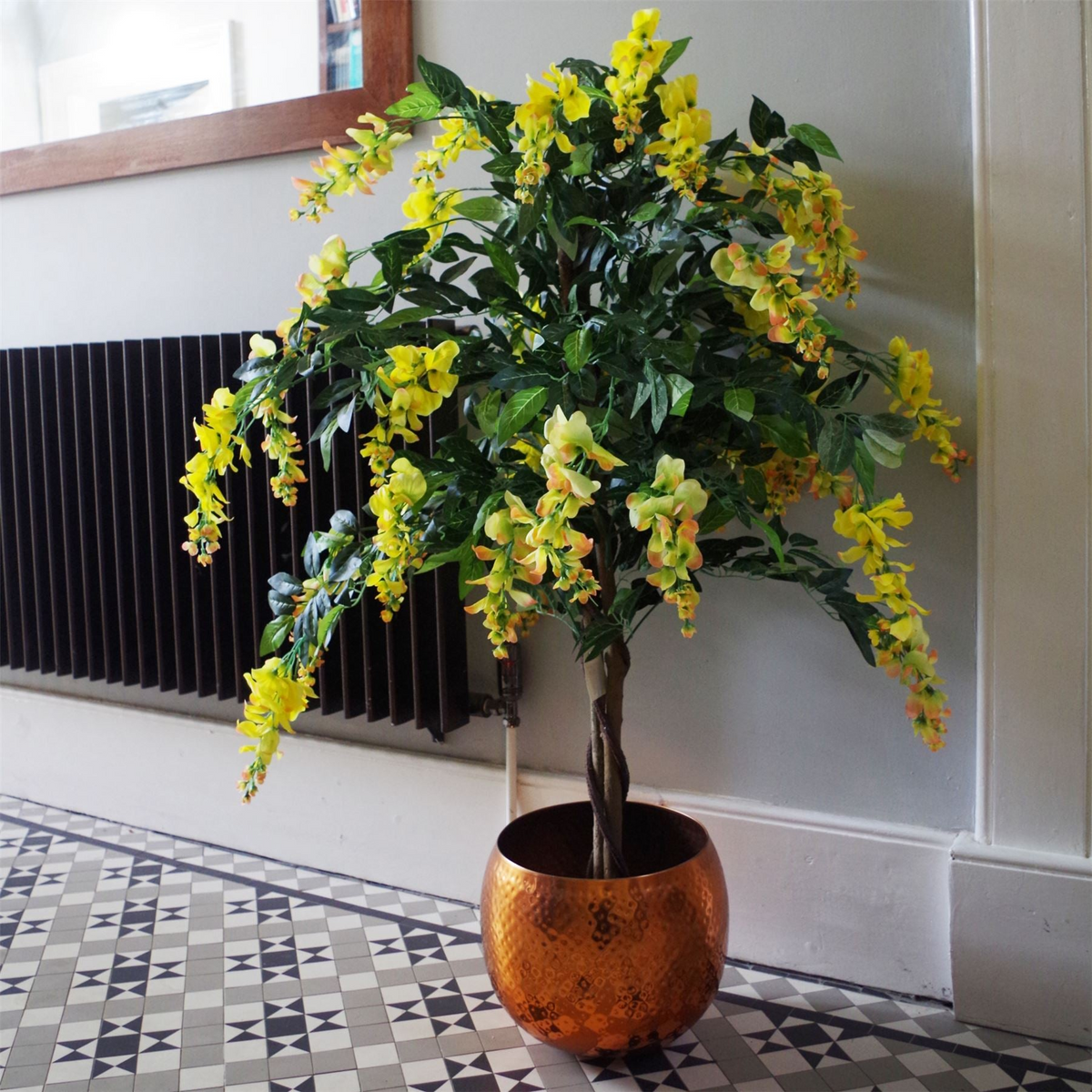 Blossom Tree Artificial Wisteria 120cm Yellow - Realistic Design and Easy to Display