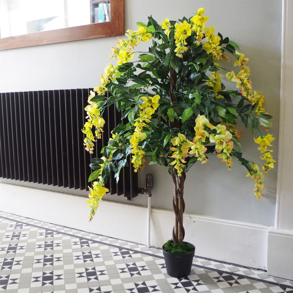 Blossom Tree Artificial Wisteria 120cm Yellow - Realistic Design and Easy to Display