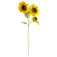 Leaf 100cm Yellow Artificial Sunflower Arrangement Glass Vase | Stunning Home Decor