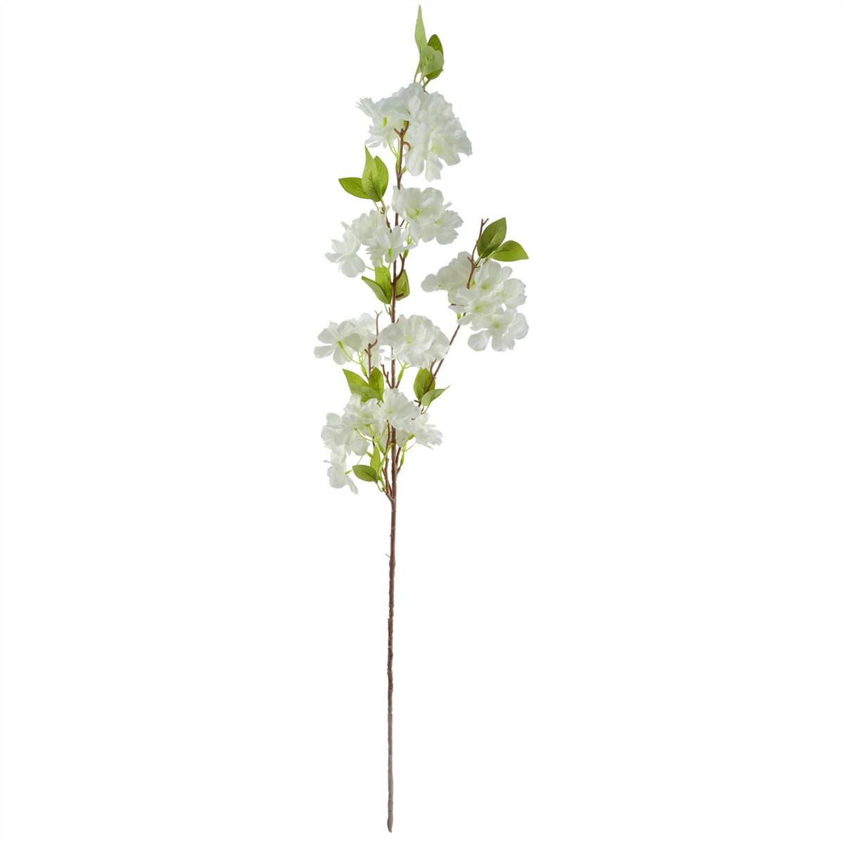 Leaf 100cm Poppy and White Blossom Arrangement Glass Vase - Stunning Artificial Flower Display