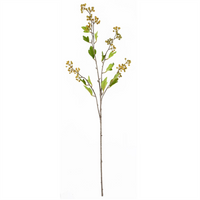 Leaf 100cm Yellow Lily Black Eucalyptus Glass Ball Vase - Complete Artificial Flower Arrangement with Vase