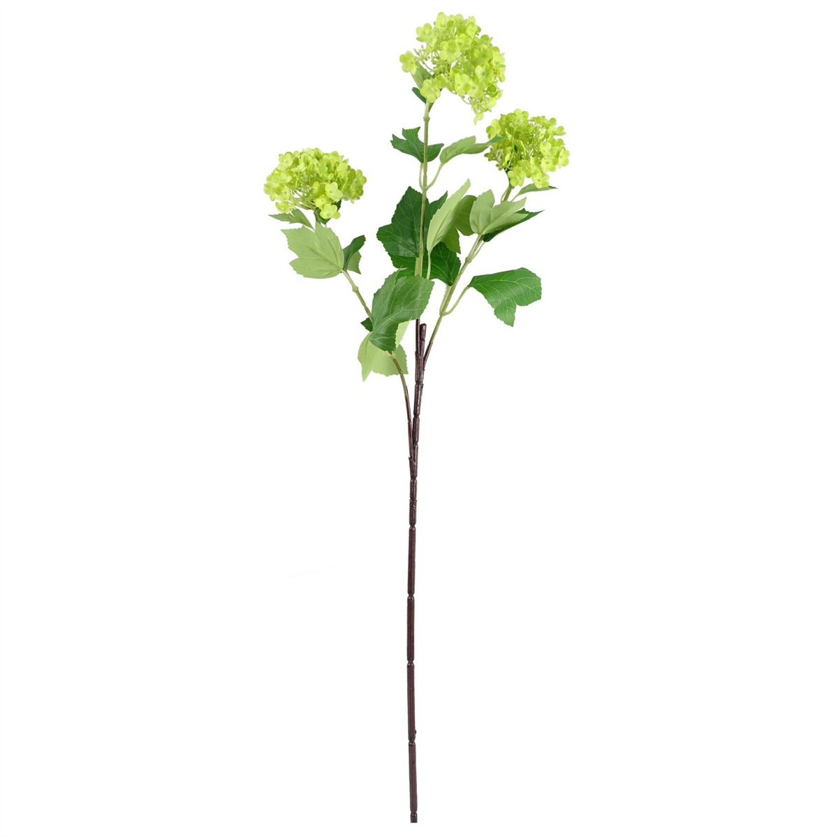 Leaf 70cm Artificial Viburnum Display with Glass Vase - Lifelike Floral Arrangement