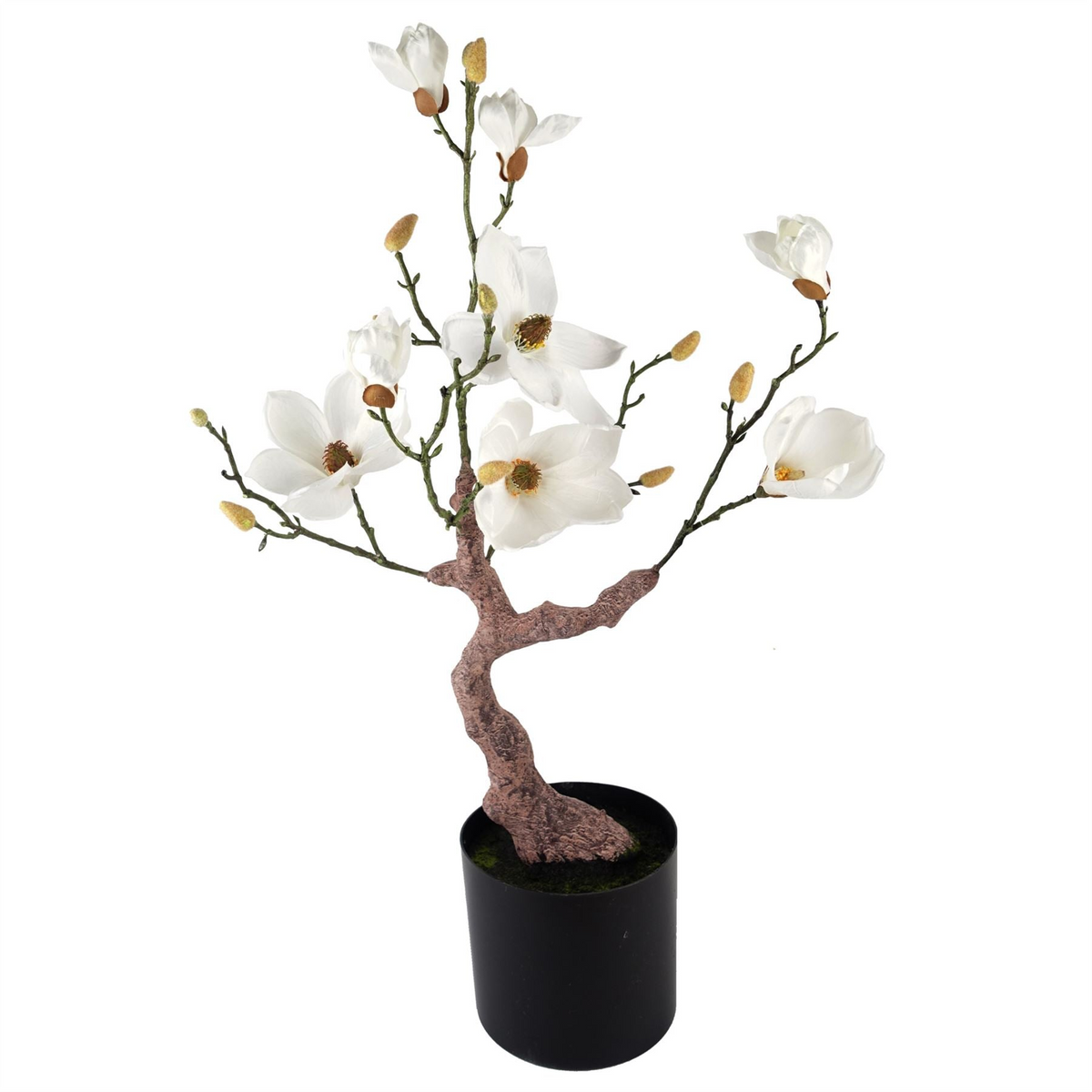 Magnolia Artificial Tree White Potted - Silk Flowers and Fully Wired Stems