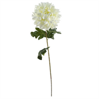 Leaf 60cm Artificial Chrysanthemum and Orchid Display Glass Vase - Stunning Floral Arrangement for Home Decor