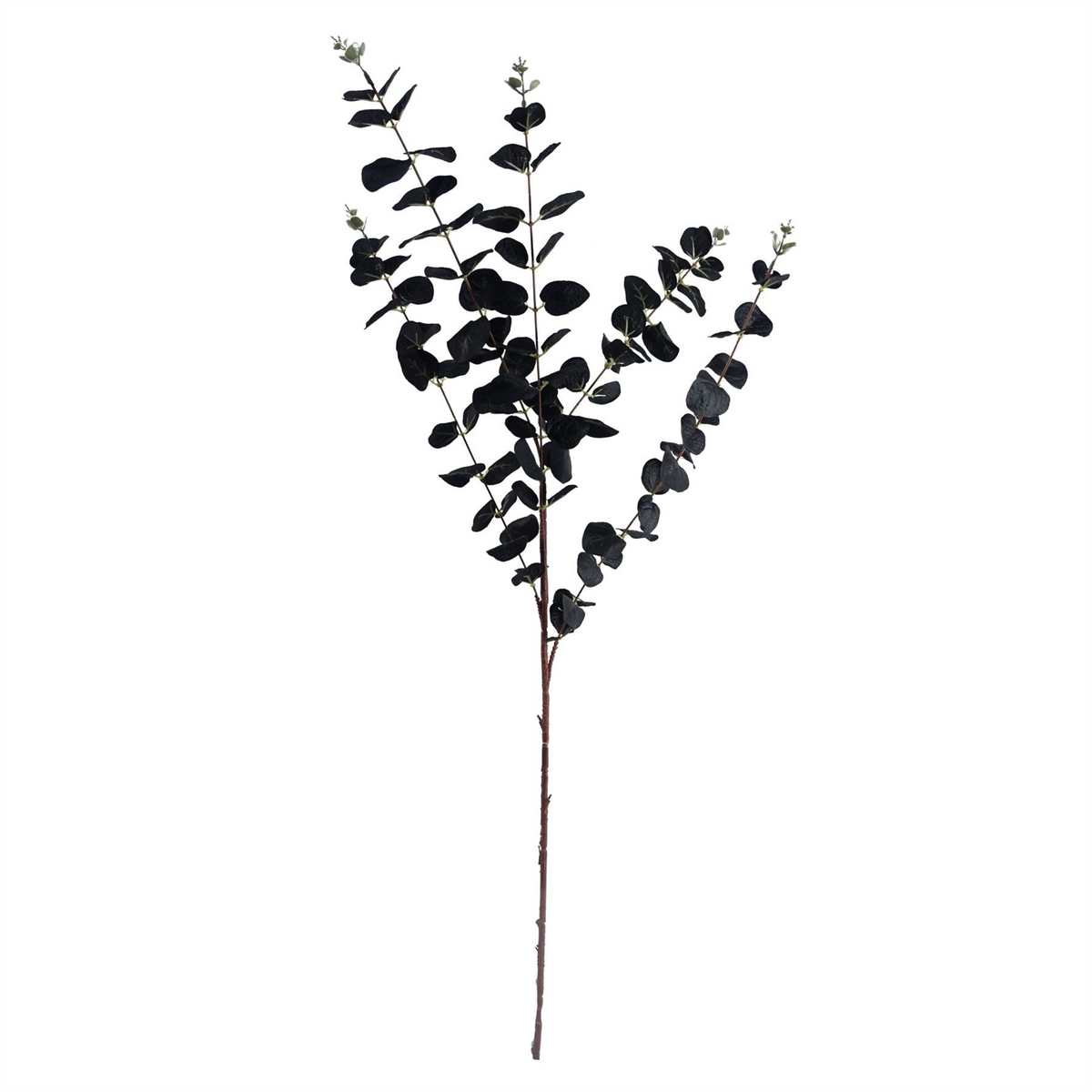 Leaf 80cm Black Eucalyptus and Viburnum Arrangement Glass Vase - Stunning Artificial Flower Display