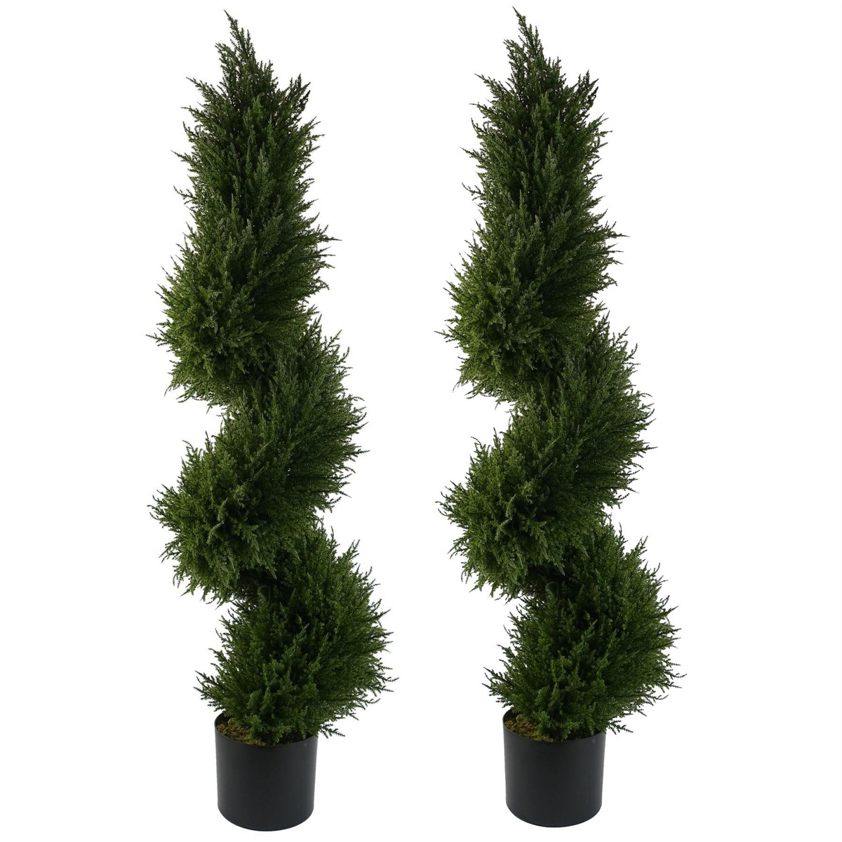 Leaf 120cm Spiral Cypress Tree Artificial - Large Size with Dense Bushy Foliage - Ready to Display