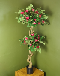 Pink Artificial Silk Tree Blossom Bougainvillea Japanese Tree - Lifelike Reproduction with Delicate Flowers