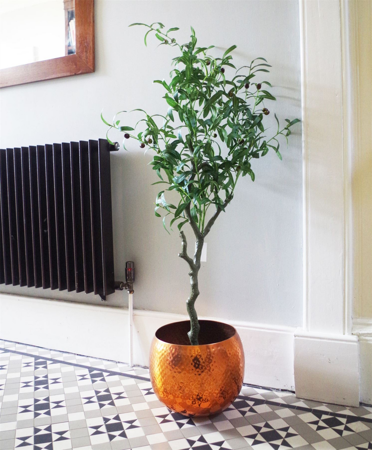 Olive Tree Artificial Large 120cm Style Olives - Lifelike Plant for Home Decor