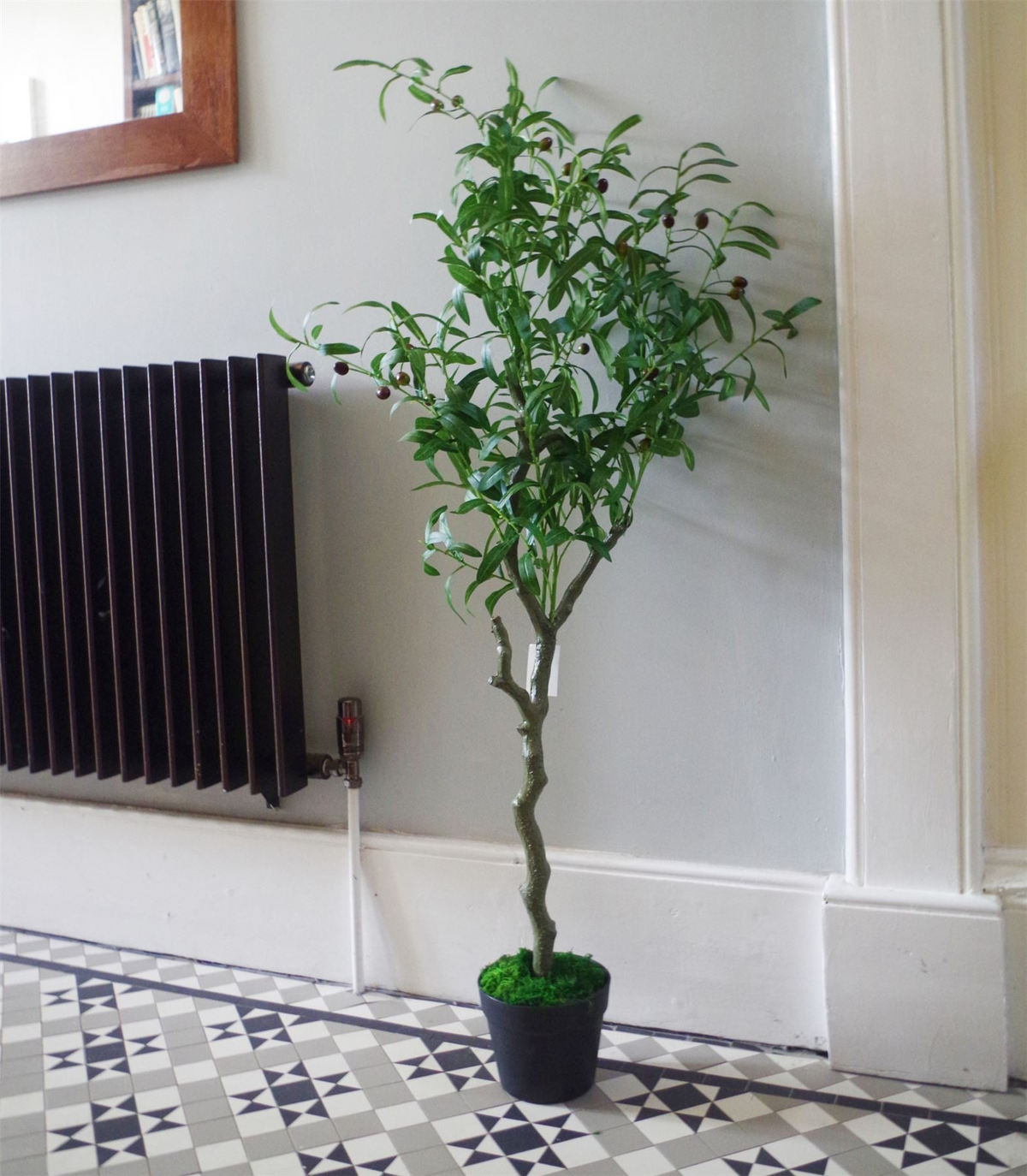 Olive Tree Artificial Large 120cm Style Olives - Lifelike Plant for Home Decor