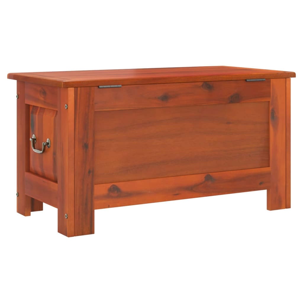 Storage Chest with Lid Brown Solid Wood Acacia - Durable and Versatile Storage Solution