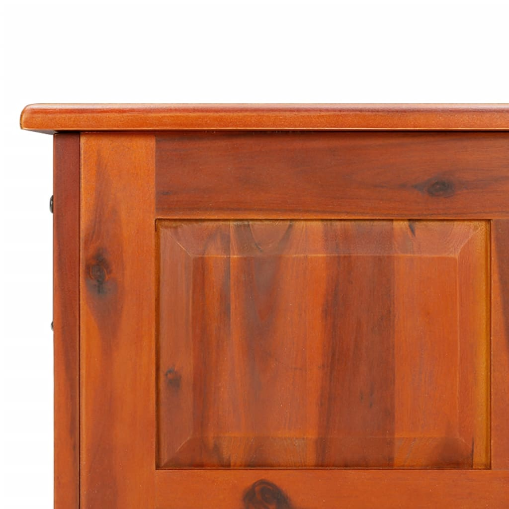 Storage Chest with Lid Brown Solid Wood Acacia - Durable and Versatile Storage Solution