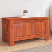 Storage Chest with Lid Brown Solid Wood Acacia - Durable and Multifunctional Storage Solution