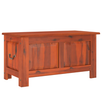 Storage Chest with Lid Brown Solid Wood Acacia - Durable and Multifunctional Storage Solution