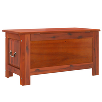 Storage Chest with Lid Brown Solid Wood Acacia - Durable and Multifunctional Storage Solution