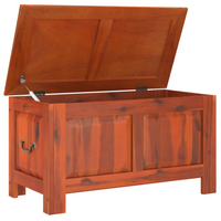 Storage Chest with Lid Brown Solid Wood Acacia - Durable and Multifunctional Storage Solution