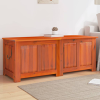 Storage Chest with Lid Brown Solid Wood Acacia | Versatile and Durable Storage Solution