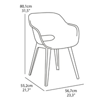 Keter Outdoor Chairs Akola 2 pcs White - Durable and Stylish Garden Furniture