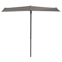 Madison Balcony Parasol Sun Wave - 270x150 cm - Light Grey | Durable and Adjustable Outdoor Umbrella