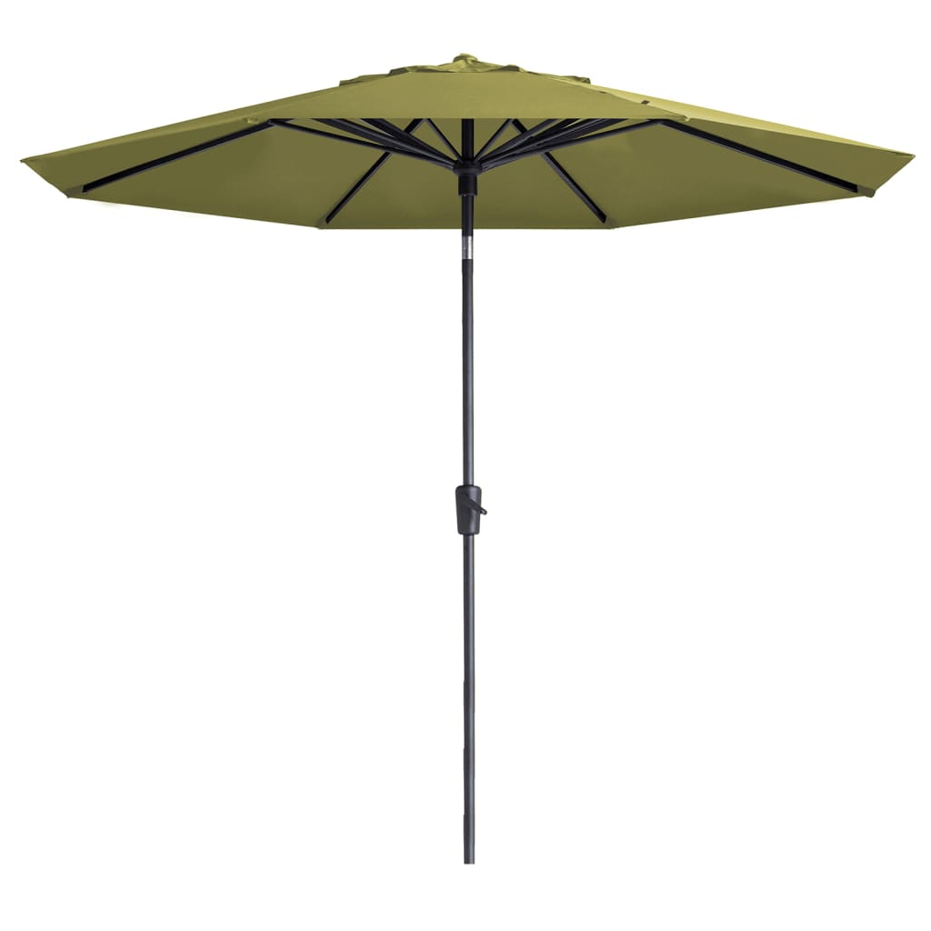 Madison Parasol Paros II Luxe 300 cm Sage Green - Durable Outdoor Umbrella with Tilt and Rotate Mechanisms