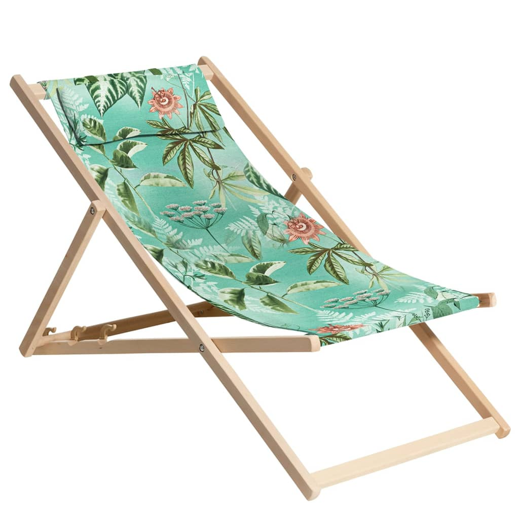 Madison Wooden Beach Chair Mauel - Blue | Portable, Adjustable, and Durable