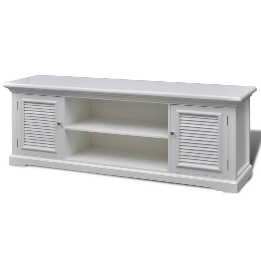 TV Stand White Wood - Elegant, Sturdy and Stylish