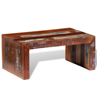 Coffee Table Reclaimed Wood - Handmade Retro Style Furniture