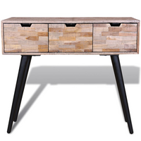 Console Table with 3 Drawers | Reclaimed Teak Wood - Rustic Charm for Your Home