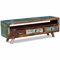 TV Cabinet with 3 Drawers | Solid Reclaimed Wood