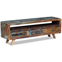 TV Cabinet with 3 Drawers | Solid Reclaimed Wood