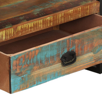 TV Cabinet Solid Reclaimed Wood - Vintage-Style, Durable, Handmade