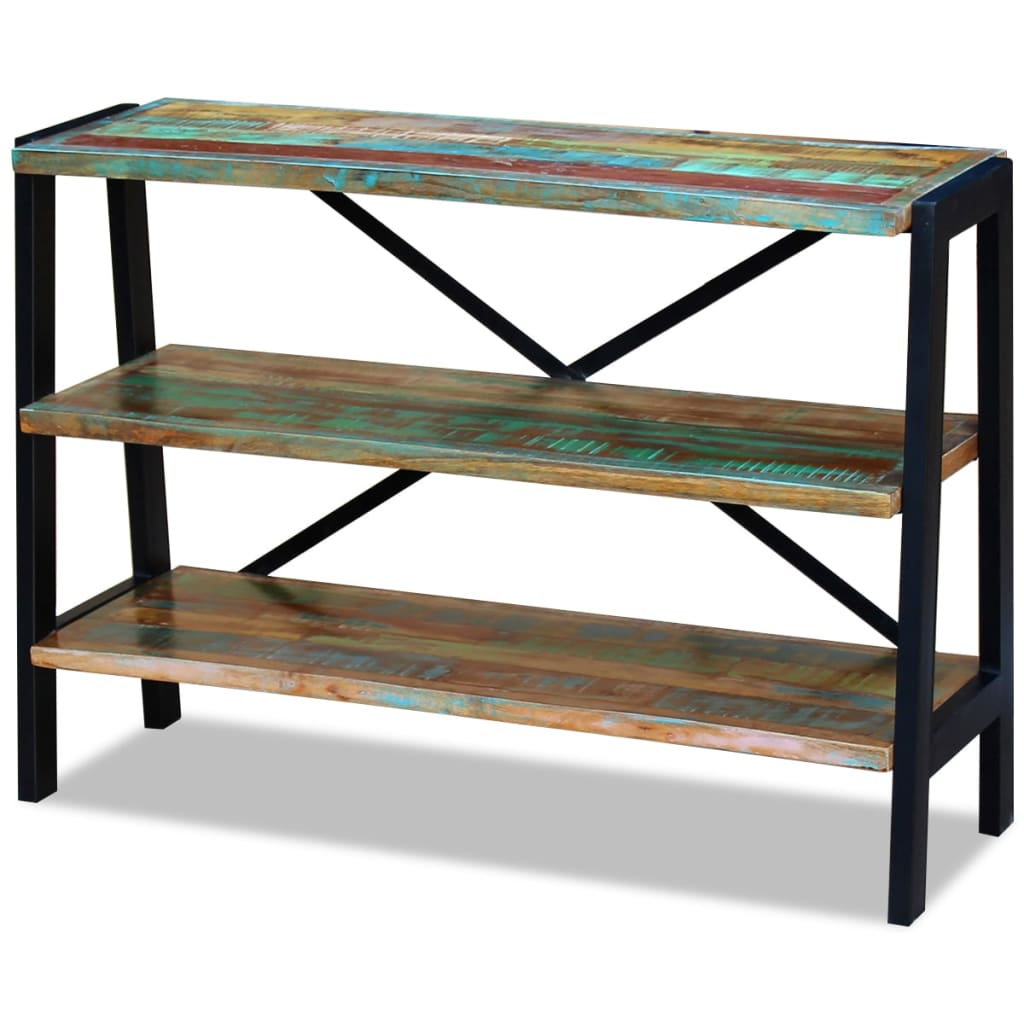 Sideboard 3 Shelves Solid Reclaimed Wood - Vintage-style and Durable