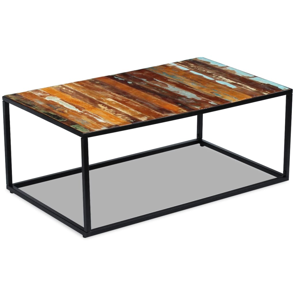 Coffee Table Solid Reclaimed Wood 100x60x40 cm