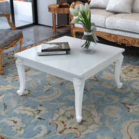 Coffee Table 80x80x42 cm High Gloss White - Elegant and Versatile