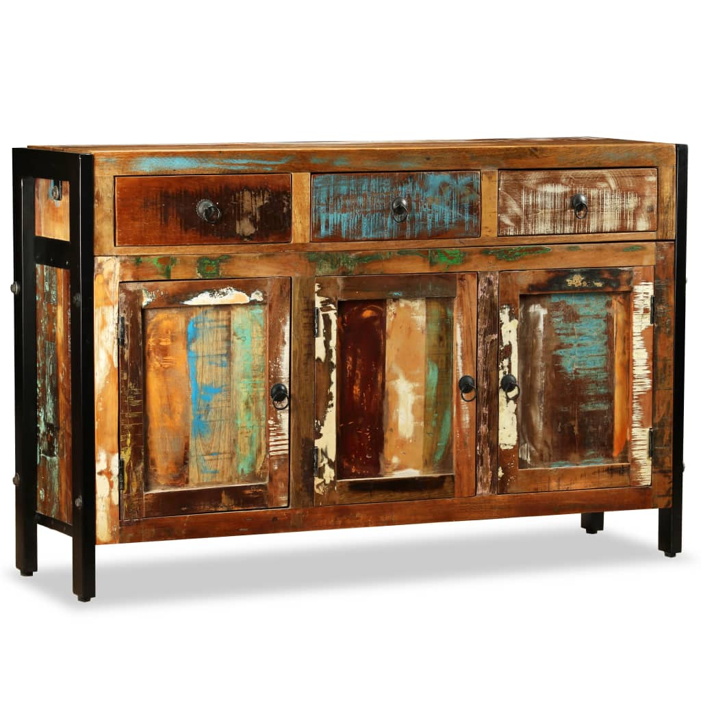 Sideboard Solid Reclaimed Wood 120x35x76 cm - Ample Storage Space | Antique-style | Handmade