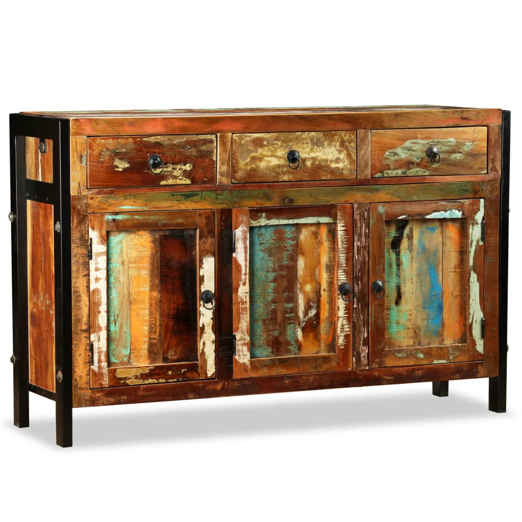 Sideboard Solid Reclaimed Wood 120x35x76 cm - Ample Storage Space | Antique-style | Handmade