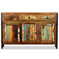 Sideboard Solid Reclaimed Wood 120x35x76 cm - Ample Storage Space | Antique-style | Handmade