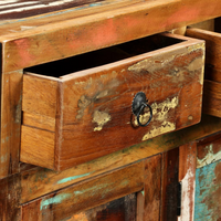 Sideboard Solid Reclaimed Wood 120x35x76 cm - Ample Storage Space | Antique-style | Handmade